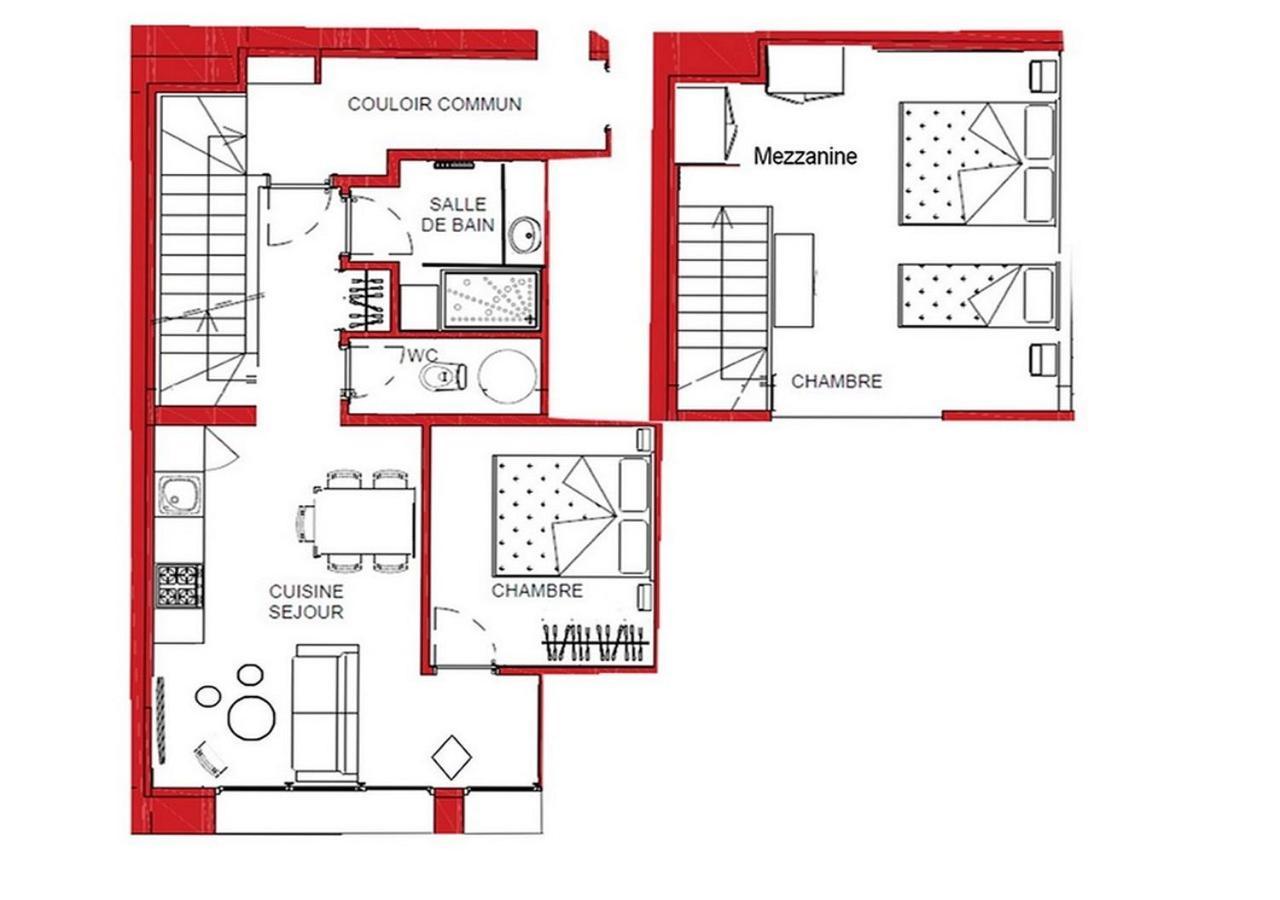 Appartement duplex neuf au centre, lits faits à l'arrivée Lanslebourg-Mont-Cenis Esterno foto